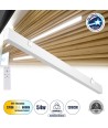GLOBOSTAR® FELIX 61029-W Μοντέρνο Φωτιστικό Τοίχου - Απλίκα LED 54W 6500lm 120° AC 220-240V IP20 Ρυθμιζόμενο Λευκό CCT με On-Off 2700K-4500K-6000K - Lumileds SMD Chip - Λευκό Ματ - Μ120 x Π3.5 x Υ7cm - 3 Χρόνια Εγγύηση